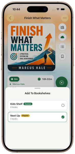 Add book to bookshelves screen